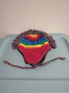 Knitted Rainbow Mohawk Hat (Pre-owned) Pride, LGBTQ, Very Warm, Very Punk! Fun - Picture 1 of 4