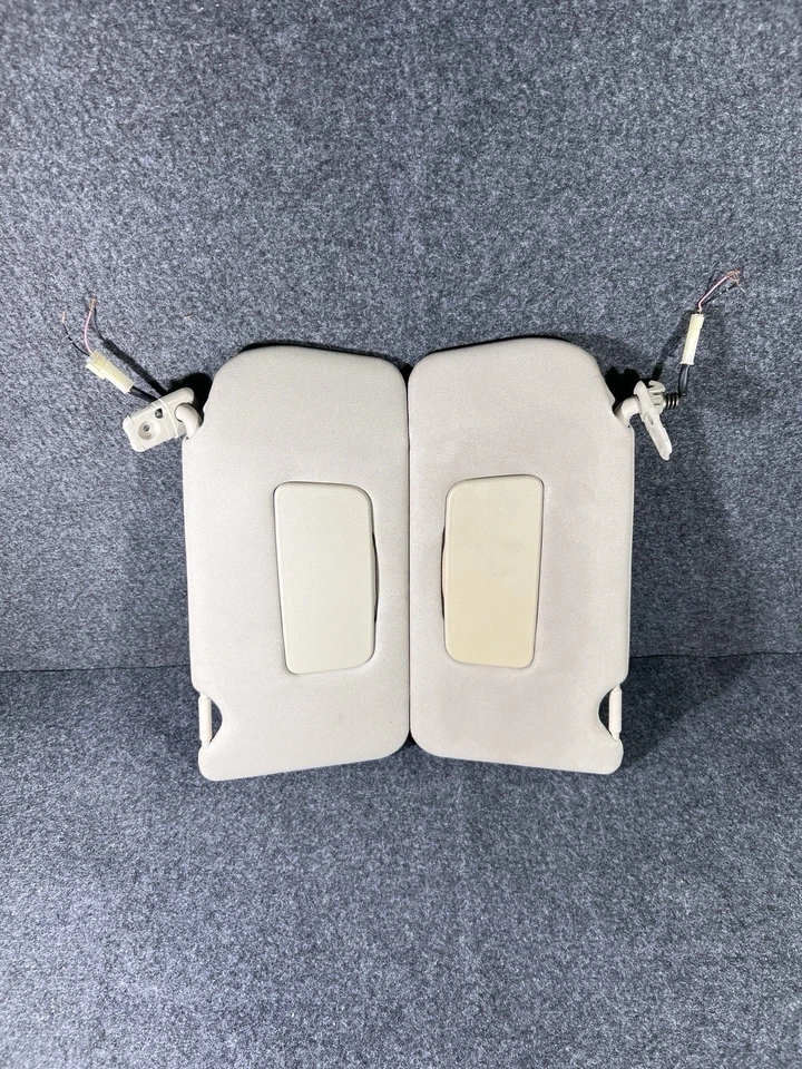2009-2012 Nissan Altima Sun Visor Lighted Driver Passenger Set Pair Beige OEM - Image 1 of 4