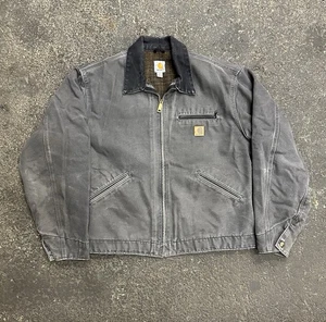 Vintage Carhartt Detroit Jacket J97 Grey Blanket Lined Men’s Size X-Large Reg - Picture 1 of 9