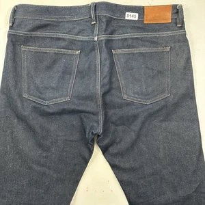H&M L.O.G.G. Selvedge Raw Denim Jeans Men 38x36 Slim 5 Pocket Dark Blue Indigo - Picture 1 of 15