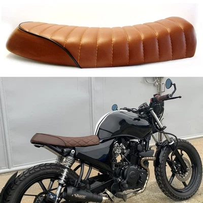 Motorcycle Cafe Racer Seat Flat Saddle For Yamaha SZ XJ YBR YTZ Suzuki GS GT GR - Изображение 1 из 4
