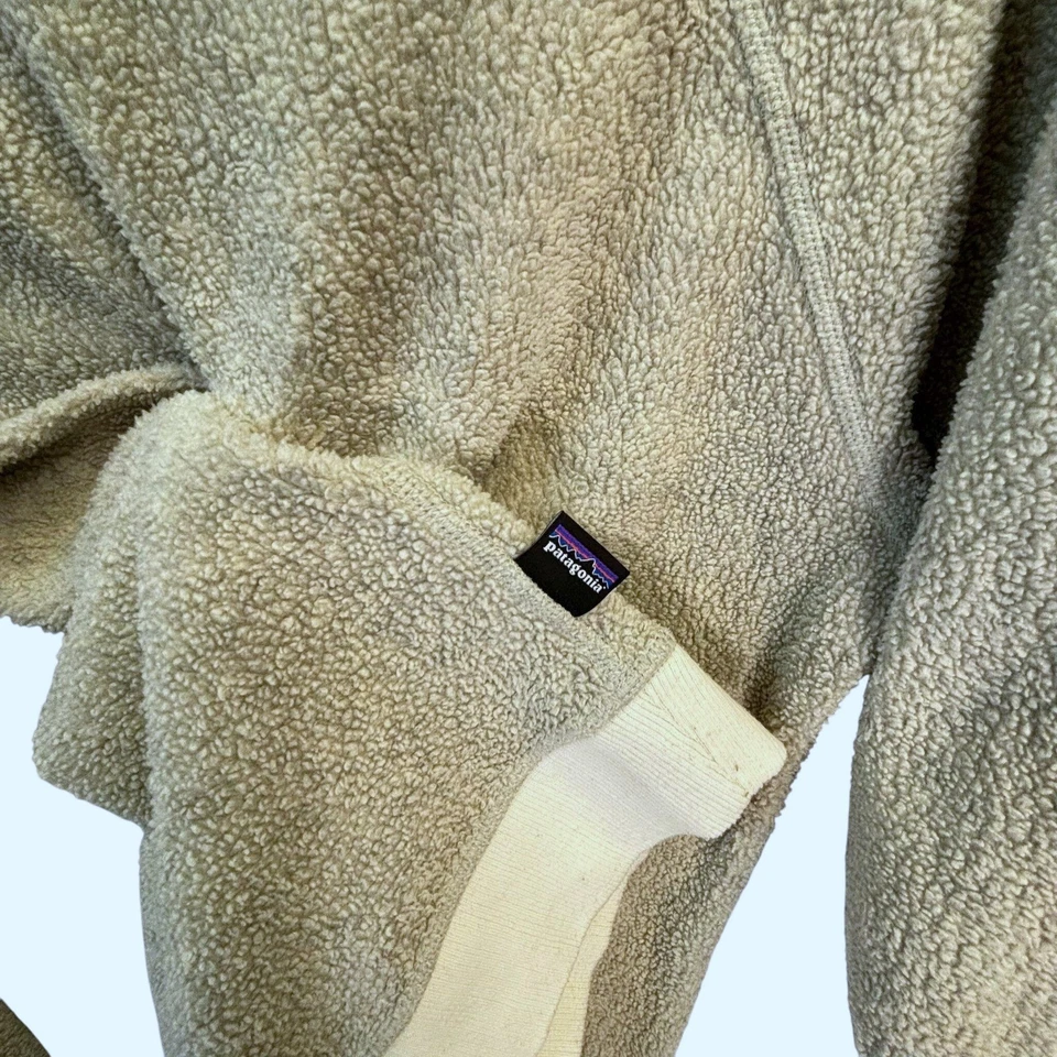 Patagonia Hombres Polar Pullover Cuello Redondo Sudadera Raglán Beige Exterior Talla SM Foto 1 de 4