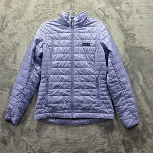 Patagonia Jacket Womens Small Purple Nano Puff Primaloft Quilted Full Zip - Picture 1 of 11