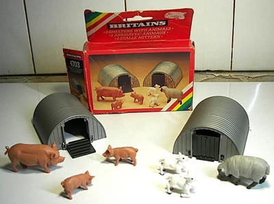 Raro GRANTAÑA Ancient Toy Shelters Animals 1980s Pigs and Sheep Box juegos #13 Foto 1 de 4