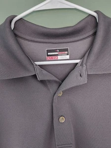Grand Slam Performance Golf Polo Shirt Size XLT Gray with Stripes Mens - Picture 1 of 7