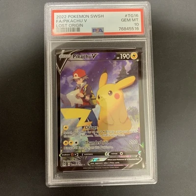 Pikachu V TG16/TG30 Lost Origin PSA 10 GEM MT - Image 1 of 2