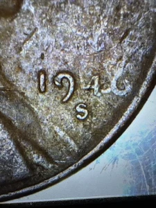 1946 S Wheat Penny Date Error Light Stuck Reverse - Picture 1 of 9