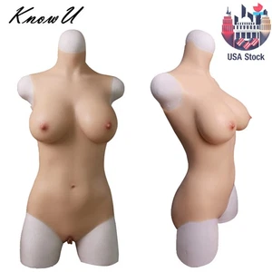Traje de cuerpo completo triángulo formas de pecho de silicona tetas falsas para travesti cosplay - Imagen 1 de 19