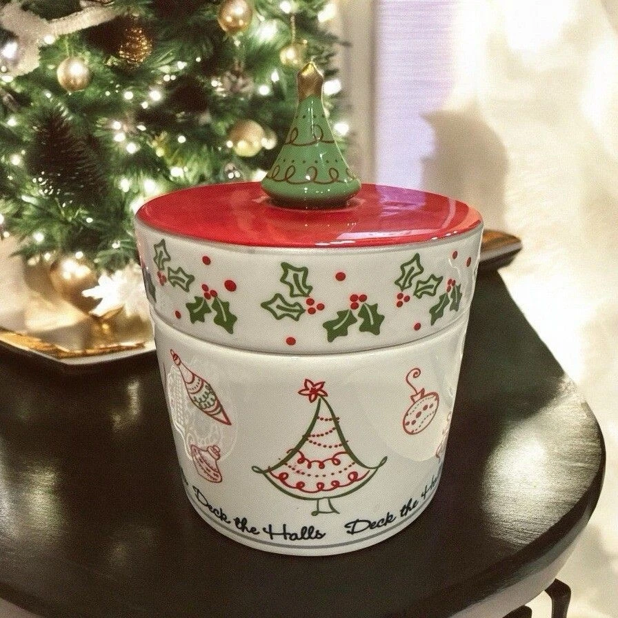 Candelabro de pilar de 3" San Nicolás tarro de caramelo cubierta de Navidad los pasillos Foto 1 de 4