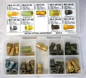 Nuevo AGS BLFA-2 Tubo de Freno Métrico Tuerca Unión Adaptador Montaje Surtido 36 Piezas - Imagen 1 de 6