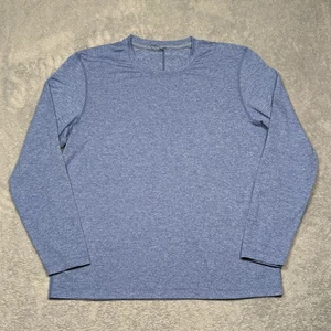 Lululemon Shirt Herren 2XL Blau Soft Jersey Langarm Workout Gym Stretch Active - Bild 1 von 8