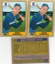 1987 Topps Baseball Kansas City Royals Mike Kingery  Rookie 25 Card lot 
