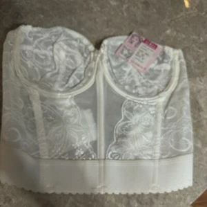 REGGISENO / BUSTIER VINTAGE GODDESS LONGLINE! TAGLIA 36 D. BIANCO. NOS. - Foto 1 di 4