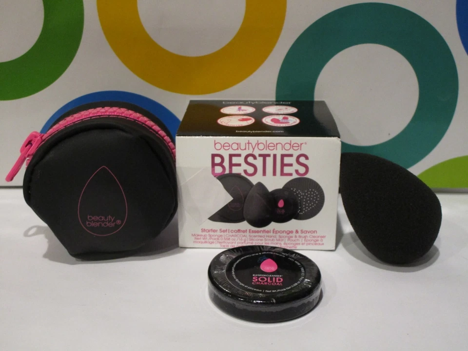 BATIDORA DE BELLEZA ~ BESTIES SET DE INICIO CARBÓN Y ESPONJA ~ 0,558 OZ Foto 1 de 1