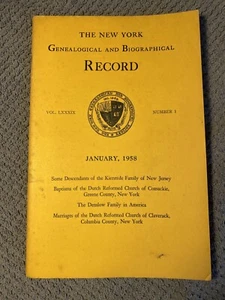New York Genealogical and Biographical Record, Vol 89, Number 1, January 1958 - Picture 1 of 1
