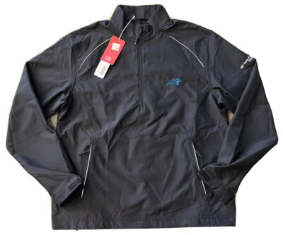Men's Cutter & Buck Carolina Panthers BofA Windbreaker 1/2 Zip Small Black NWT! - Image 1 of 4
