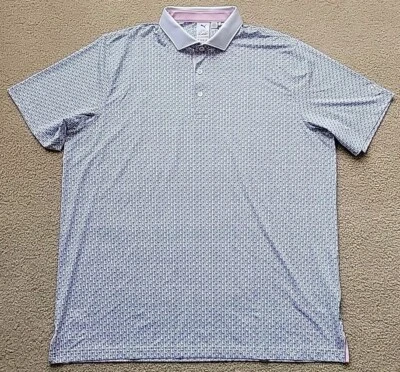 PUMA AP Iced Tea Polo de golf Camiseta MATTR Logo elástico Arnold Palmer Extra Large XL Foto 1 de 4