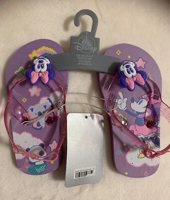 Disney Minnie Mouse Water Beach Flip Flops Slipper Sandal Girls Toddler Size 7/8 - Image 1 of 4