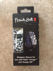 FRENCH BULL DESIGNER SLEEVE FOR USE WITH FITBIT CHARGE & CHARGE HR Blue - Picture 1 of 2