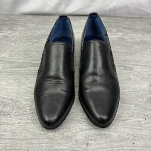 TAHARI Shoes Womens Size 6.5 M Black Leather Upper Slip on - Picture 1 of 17