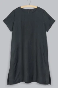 Eileen Fisher Woman 3X Crepe Tencel Viscose Round Neck Tunic Dress $275 - Picture 1 of 11