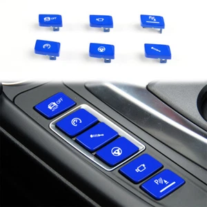 6x Interruptor de cambio de marchas ABS azul botón moldura reemplazo para BMW M3 M4 F80 F82 2015-2020 - Imagen 1 de 16