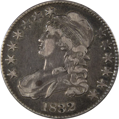 1832 Capped Bust Half Dollar XF Extremely Fine Silver 50c SKU:IPC9618 Cover