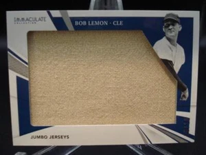 2021 Panini Immaculate Jumbo Game-Used Jersey BOB LEMON Indians HOF - Picture 1 of 1
