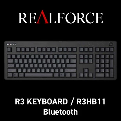 Topre REALFORCE R3 Keyboard R3HB11 Bluetooth 5.0 USB US ANSI 45g Black Dark Gray - Image 1 of 4