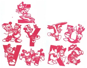 Red Color Paper Cuts Mickey Mouse Set # B 9 small single pieces 10 packets Lot - Picture 1 of 12
