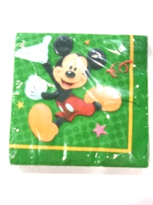 NEW CUTE Disney Hallmark Mickey Mouse Napkins Green 16 Count Party Supplies - Picture 1 of 2