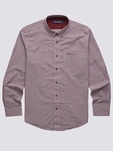 Ben Sherman long sleeve Gingham check shirt in red Men’s UK M - Picture 1 of 9