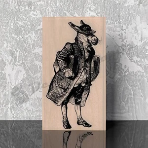 Mounted Rubber Stamp, Donkey Gentleman, Donkey Stamp, Dressed Up Donkey - Picture 1 of 1
