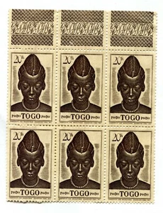 POSTES bloc de 6 timbres neufs TOGO 20 FRANCS - Imagen 1 de 1