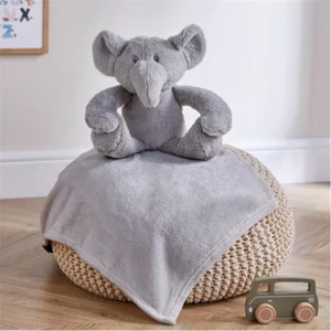 Weiches Baby Elefant Plüschtier mit Kuscheldecke - perfektes Geschenk! UVP 19,99€ - Bild 1 von 3