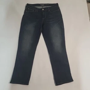 Levis Strauss Signature Jeans Womens Size 12 Mid-Rise Modern Slim Blue Denim - Picture 1 of 7