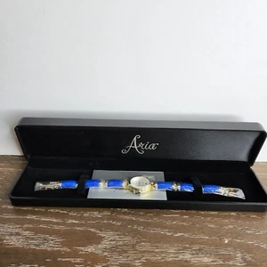ARIA Ladie's Blue Lapis Sterling Silver Stainless Back Quartz Watch NON WORKING - Picture 1 of 22