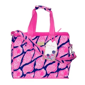 NWT Lilly Pulitzer Insulated Beach Cooler CUTE AS SHELL 15.5x10x12 Tropical Pink - Picture 1 of 10