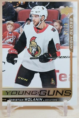 Christian Wolanin 2018-19 Upper Deck Young Guns High Gloss /10 YG HG Rookie RC - Image 1 of 2