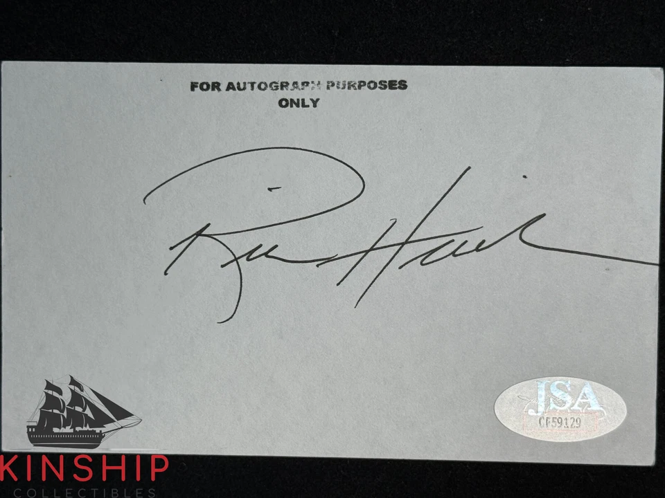 Rick Hendrick signed 3x5 Index Card JSA COA NASCAR Auto Rare I27 - Image 1 of 1