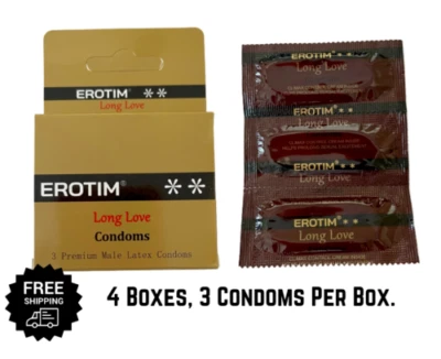 Erotim Long Love Climax Control Condoms Delay - Last longer in bed (12 Condoms) - Image 1 of 2