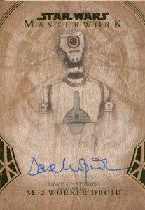 Star Wars Masterwork 2018 Wood [10] Autograph Card Dave Chapman As SW-2 