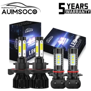 For F-250 F-350 F-450 Super Duty 2005-2020 H13 LED Headlight H10 Fog Light Bulbs - Picture 1 of 15