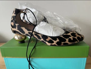 Kate Spade Olana, Amaretto/Leopardenmuster Haare, Absatz Schuhe Größe 8,5 Neu im Karton 245 $ - Bild 1 von 3