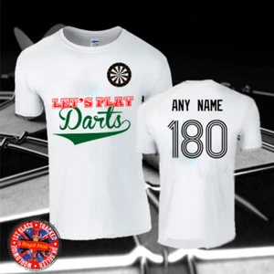 Camiseta Personalizada Let's Play Darts, Cualquier Nombre/Número, Regalo, Hombres, Damas, Niños - Imagen 1 de 1