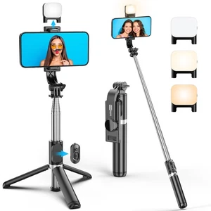 Portable 41 Inch Selfie Stick Phone Tripod with Wireless Remote Extendable Tr... - Bild 1 von 8
