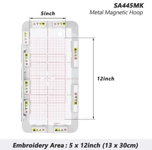 Magnetic Embroidery Hoop 130x300mm(5"x12")  for Brother, Babylock. - Picture 1 of 5
