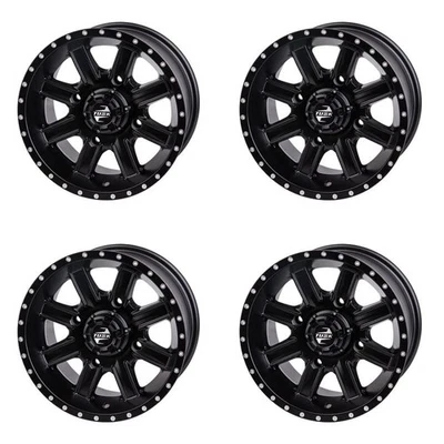 (4 paquetes) 4/137 Tusk Cascade Rueda Negro Mate Para KAWASAKI PRAIRIE 300 2X4 99-2002 Foto 1 de 4