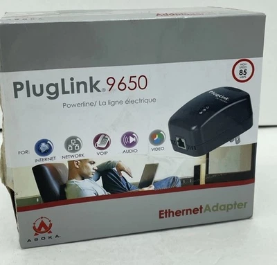 Pluglink 9650 Ethernet Adapter Ethernet New OPEN BOX PL9650-ETH GUARANTEED - Image 1 of 2