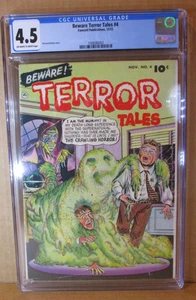 Beware Terror Tales 4 CGC 4.5 Bernard Baily 1952 Fawcett Horror Comic 1568580002 - Picture 1 of 7